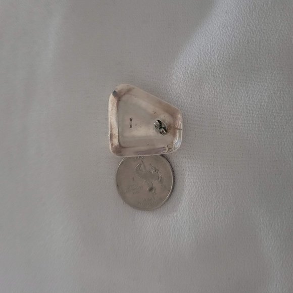 New Mexico Turquoise Earrings In Sterling Silver - Picture 4 of 8